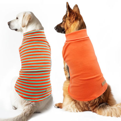 Picture of KYEESE 2Pack Dog Sweater Stretchy Large Dog Sweater Pullover Dog Sweatshirt Soft Dog Sweaters for Medium Dogs Male Warm Dog Coats Turtleneck Dog Clothes
