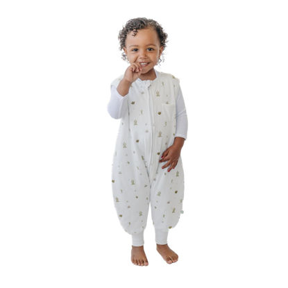 Picture of Tealbee DREAMSUIT: Toddler Sleep Sack with Feet 12-18 Months, 18-24 Months - 0.8 TOG Lightweight Summer Baby Wearable Blanket for Walkers - Rayon Made from Bamboo, Organic Cotton Sleeping Bag - Cactus