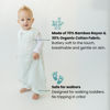 Picture of Tealbee Dreamsuit: Toddler Sleep Sack with Feet 2T 3T - 1.5 TOG Winter Baby Wearable Blanket for Walkers - Rayon made from Bamboo, Organic Cotton Sleep Bag - Minty Stripes