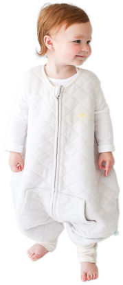 Picture of Tealbee DREAMSUIT: Toddler Sleep Sack with Feet 3T 4T - 1.2 TOG Four Season Baby Wearable Blanket for Walkers - Rayon made from Bamboo, Organic Cotton Sleeping Bag - Sunshine