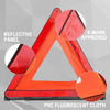 Picture of CARTMAN Foldable Warning Triangle Emergency Warning Triangle Reflector Safety Triangle Kit, Pack of 3, with Storage Case