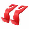 Picture of AMVOYOA Car Hooks for Purses and Bags, Car Back Seat Headrest Hanger Vehicle Red Superior Leather Storage Hook, Pack of 2