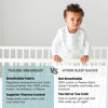 Picture of Tealbee DREAMSUIT: Toddler Sleep Sack with Feet 2T 3T - 0.8 TOG Lightweight Baby Wearable Blanket for Walkers - Rayon Made from Bamboo, Organic Cotton Sleeping Bag - Croissant