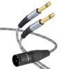 Picture of JOLGOO XLR Male to Dual 1/4" TS Mono Y Splitter Microphone Cable, XLR Male to Dual 6.35mm TS Y Adapter Cord, 10 Feet