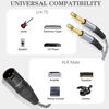 Picture of JOLGOO XLR Male to Dual 1/4" TS Mono Y Splitter Microphone Cable, XLR Male to Dual 6.35mm TS Y Adapter Cord, 10 Feet