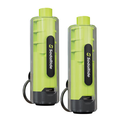 Picture of SodaRide Window Breaker Seatbelt Cutter with Flashlight,2 in 1 Car Escape Tool Key Chain,Safe Hammer Glass Breaker Under Water,2 Pack Green