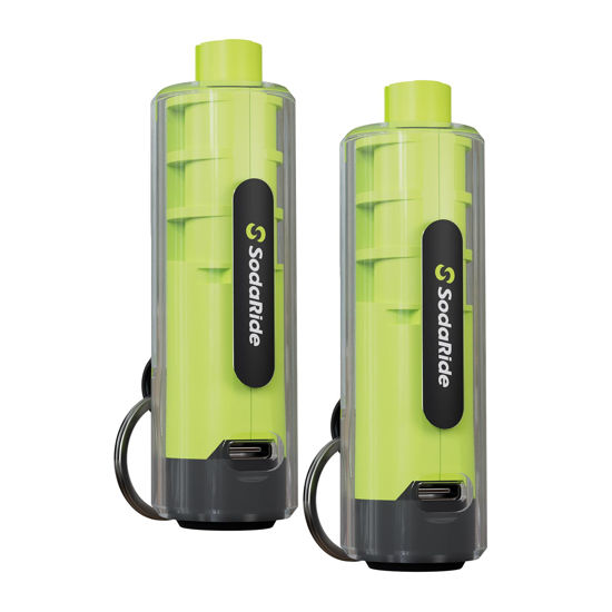 Picture of SodaRide Window Breaker Seatbelt Cutter with Flashlight,2 in 1 Car Escape Tool Key Chain,Safe Hammer Glass Breaker Under Water,2 Pack Green