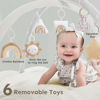 Picture of 5-in-1 Thick & Plush Baby Play Gym, Baby Play Mats for Floor, Tummy Time Mat with 6 Toys, Cat Bed, Dog Bed, Convertible Stage-Based Developmental from Baby to Toddler, Ball Pit, Pet Cushion, White