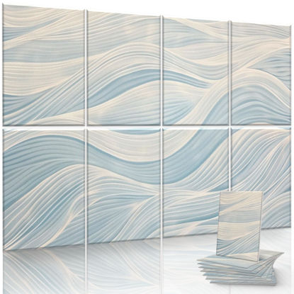 Picture of JaneTech 8-Pack Art Acoustic Panels Sound Absorbing Panels, 48x32 Inch Decorative Acoustic Panels, Sound Absorbing Wall Art with Nano Glue for Recording and Home Studio, Office,Conference