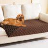 Picture of Smiry Waterproof Dog Blanket, Reversible Dog Bed Cover Pet Blanket, Soft Pet Couch Covers for Sofa Washable, Bed Couch Sofa Furniture Protector for Puppy Cat Kids (30"x70", Brown/Chocolate)