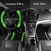 Picture of CAR PASS Leather Steering Wheel Cover and Waterproof Car Floor Mats,Microfiber Universal Car Combo Fit for 95% Sedan,SUV,Cars,14.5-15inch Sporty Anti-Slip Comfortable Design(Black＆Fluorescence Green)