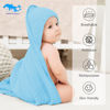 Picture of SWEET DOLPHIN Muslin Hooded Baby Bath Towels - 2 Pack 100% Cotton Towel for Babies, Infants, Toddlers - 32x32Inch - Highly Absorbent and Newborn Essential, Blue