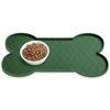 Picture of PWTAA Dog Food Mat Anti-Slip Silicone Dog Bowl Mat Thicker Pet Placemat Waterproof Cat Feeder Pad with Raised Edge Puppy Kitten Feeding Mats Suitable Small Medium-Sized Dogs Cats Eating Tray