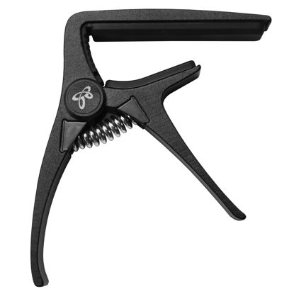 Picture of Sondery Capo for Classical Guitars Ultra Light Metal Capo with Premium Black Color for Nylon Strings Wide Neck Guitars Extremely Constructed with Steel Spring Trigger
