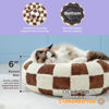 Picture of Lesure Donut Small Dog Bed - Round Cat Beds for Indoor Cats Anti-Anxiety Calming Pet Beds, Washable Cute Modern Beds with Teddy Sherpa Plush & Anti Slip Bottom Brwon