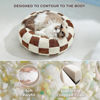 Picture of Lesure Donut Small Dog Bed - Round Cat Beds for Indoor Cats Anti-Anxiety Calming Pet Beds, Washable Cute Modern Beds with Teddy Sherpa Plush & Anti Slip Bottom Brwon