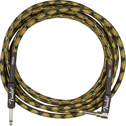 Picture of Fender 10-Foot Professional Instrument Cable, Straight-Angle, Woodland Camo - 1 Pack