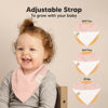 Picture of 8-Pack Organic Baby Bandana Drool Bibs for Girls - Super Absorbent Baby Bibs for Baby Girls, Baby Boys, Soft Cotton Bandana Bibs, Baby Drool Bib, Teething Bibs for Infant, Toddler, Bib Girl (Dawn)