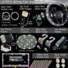 Picture of NBTEPEM 27 PCs Multicolor Bling Car Accessories Set for Women, Bling Steering Wheel Covers Universal Fit 15 Inch, Bling License Plate Frame, Bling Phone Holder, Bling Car Coasters