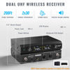 Picture of Phenyx Pro Wireless Microphone System, Metal Wireless Mic Set with Case,Handheld Cordless Dynamic Microphones for Singing, Karaoke, Church, DJ, 2x30 UHF Adjustable Frequencies,200ft Range (PTU-52-2H)