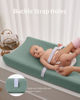 Picture of Blissful Diary Muslin Changing Pad Cover for Girls Boys, Ultra Soft Breathable Cotton, Baby Diaper Change Table Pad Covers, 2Pack (Roman Green&Leaf)