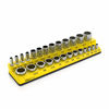Picture of Olsa Tools Magnetic Socket Organizer | 3/8-inch Drive | SAE | Yellow | Holds 16 Sockets | Professional Quality Tools Organizer