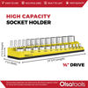 Picture of Olsa Tools Magnetic Socket Organizer | 3/8-inch Drive | SAE | Yellow | Holds 16 Sockets | Professional Quality Tools Organizer