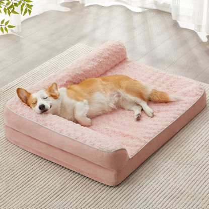Picture of BFPETHOME Orthopedic Dog Beds for Large Dogs-Waterproof Sofa Dog Bed with Removable Washable Cover, Large Dog Bed with Waterproof Lining and Nonskid Bottom,Pet Bed for Large Dogs