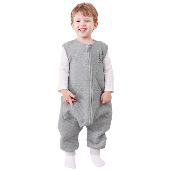 Picture of HOMEAL Toddler Sleep Sack with Legs, Toddler Sleeping Sack with Feet, 1.0 TOG Wearable Blanket Baby, Toddler Sleep Sack 12-18 Months, Sleep Sack 18-24 Months