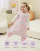 Picture of HOMEAL 1.0Tog Sleep Sack with Feet,Toddler Sleep Sacks 3T-5T Sleep Sack Toddler,Toddler Sleeping Sack with Legs, Pink Rose