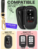 Picture of for 2025 Honda Pilot Key Fob Cover and Leather Keychain - for Honda Accord, Civic, CR-V, HR-V - 2022-2025 Full Cover Key Case - TPU Keyfob Cover Compatible with KR5TP-4 - White and Gold