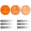 Picture of PandaEar 3 Pack Toddler Plates, Silicone Divided Suction Plate for Babies, BPA-Free 100% Food-Grade Silicone Unbreakable Baby Plate (Orange)