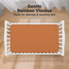 Picture of 2-Pack Crib Sheets for Boys, Girls - Viscose Derived from Bamboo Fitted Crib Sheet, Baby Crib Sheets Neutral, Crib Mattress Sheet, Toddler Bed Sheets, Baby Sheets for Crib Fitted Sheets (Rust)