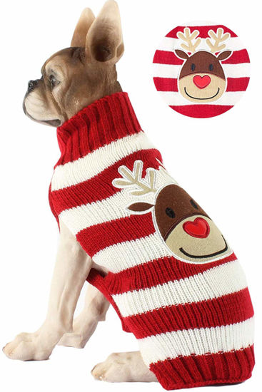 Picture of BOBIBI Dog Sweater Christmas Pet Cat Winter Knitwear Warm Clothes