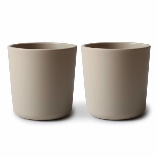 Picture of mushie Dinnerware Cups For Kids | Made in Denmark, Set of 2 (Vanilla)