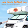 Picture of Wontolf 62'' Car Wash Brush with Long Handle Chenille Microfiber Car Wash Mop Car Washing Brush Cleaning Kit Windshield Window Squeegee Wheel Brush Car Duster Dry Towels for Cars RV Truck Boat 10PCS