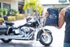 Picture of XYZCTEM All Season Black Waterproof Sun Motorcycle Cover,Fits up to 87" Motors (M & Lockholes)