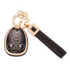 Picture of EKALA TPU Key Fob Cover with Leather Keychain Lanyard Fit for Chevy Traverse Tahoe Suburban/GMC Yukon Acadia/Cadillac Escalade SRX/Buick Enclave/Saturn Outlook 5 Buttons Key Fob Case (BP-Chv-5R)