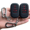 Picture of TANDRIVE Key Fob Cover for (5 Buttons) Honda 2022 2023 2024 2025 Civic Accord HR-V Pilot CR-V, Silicone, 2-Pack, Red Button, Black