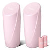 Picture of Car Trash Can Bin with Lid - 2 Packs Car Garbage Can Cup Holder - Pink Mini Leakproof Vehicle Trash Garbage Can Bin with 40pcs Trash Bags-Car Organizers and Storage for Front Back Seat Accessories