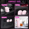 Picture of Car Trash Can Bin with Lid - 2 Packs Car Garbage Can Cup Holder - Pink Mini Leakproof Vehicle Trash Garbage Can Bin with 40pcs Trash Bags-Car Organizers and Storage for Front Back Seat Accessories