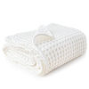 Picture of Konssy Waffle Baby Blankets, Nursery Blankets for Boys Girls, Swaddle Blankets Neutral Soft Lightweight Toddler and Kids Throw Blankets(White)