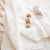 Picture of Konssy Waffle Baby Blankets, Nursery Blankets for Boys Girls, Swaddle Blankets Neutral Soft Lightweight Toddler and Kids Throw Blankets(White)