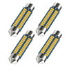 Picture of Serundo Auto 578 Led Festoon Bulb 211-2 Led Car Bulb 41mm 42mm 1.65in 212-2 Bulb for Car Map Light Dome Light, 22SMD 3014 Chips Interior Led Festoon Bulb,Pack of 4pcs Amber Yellow