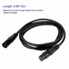 Picture of WorldLite 6.5ft DMX Cable, 10PCS 2m DMX Signal Cables Signal Wires, 3-Pin XLR Male to Female Stage Light Cable with Metal connectors, Connection for DMX512 Stage & DJ Lighting fixtures