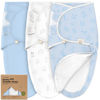 Picture of Baby Swaddle Sleep Sacks with Zipper -3-Pack Newborn Swaddle Sack, Baby Swaddles Sleep Sack 0-3 Months,Wearable Blanket Baby Baby Swaddle Blanket Wrap,Swaddle Sack, Easy Change Swaddle(ABC Land Cloud)