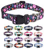 Picture of Mihqy Dog Collar with Bohemia Floral Tribal Geometric Patterns - Soft Ethnic Style Collar Adjustable for Small Medium Large Dogs(Floral,M)