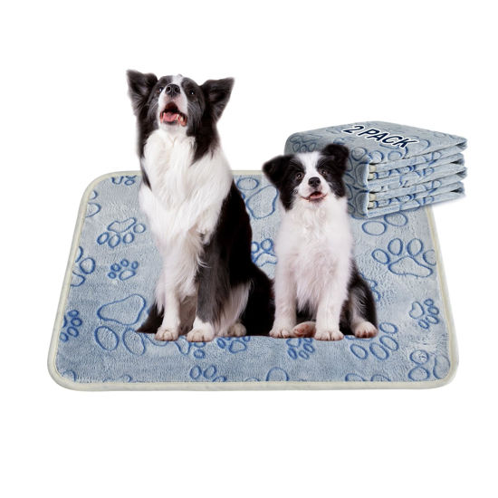 Picture of Qeils Reusable Puppy Pads, 2 Pack Washable Pee Pads for Dogs, Non Slip Wee Wee pad, Absorbent and Leakproof Training Mats for Potty, Crate, Playpen, Bed, Sofa, 28"x 42"