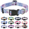 Picture of Mihqy Dog Collar with Bohemia Floral Tribal Geometric Patterns - Soft Ethnic Style Collar Adjustable for Small Medium Large Dogs (Purple Flower,XS)