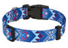 Picture of Mihqy Dog Collar with Bohemia Floral Tribal Geometric Patterns - Soft Ethnic Style Collar Adjustable for Small Medium Large Dogs(Blue Ethnic Style,M)